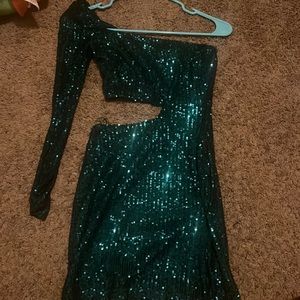 Green homecoming dress